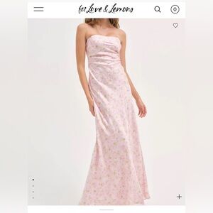 For Love And Lemons Pink Strapless Dress